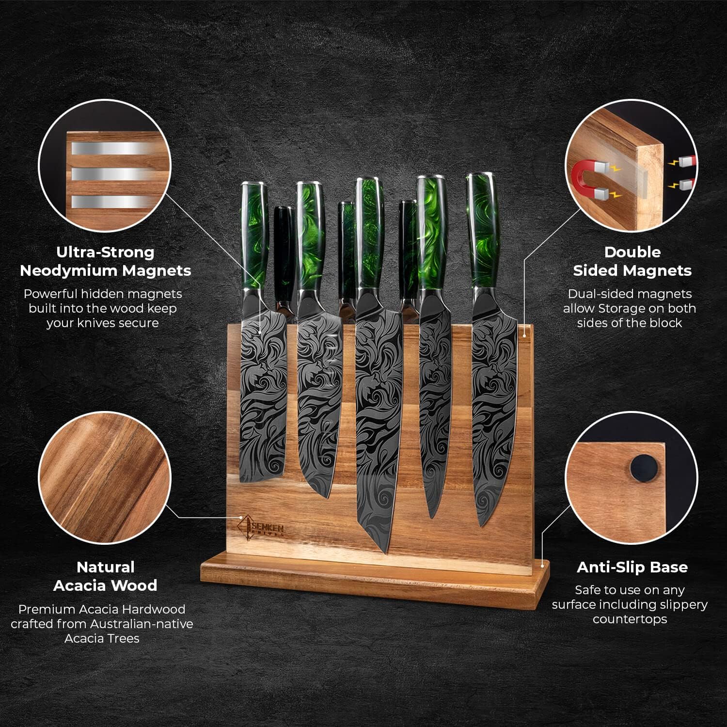 Senken Magnetic Knife Block