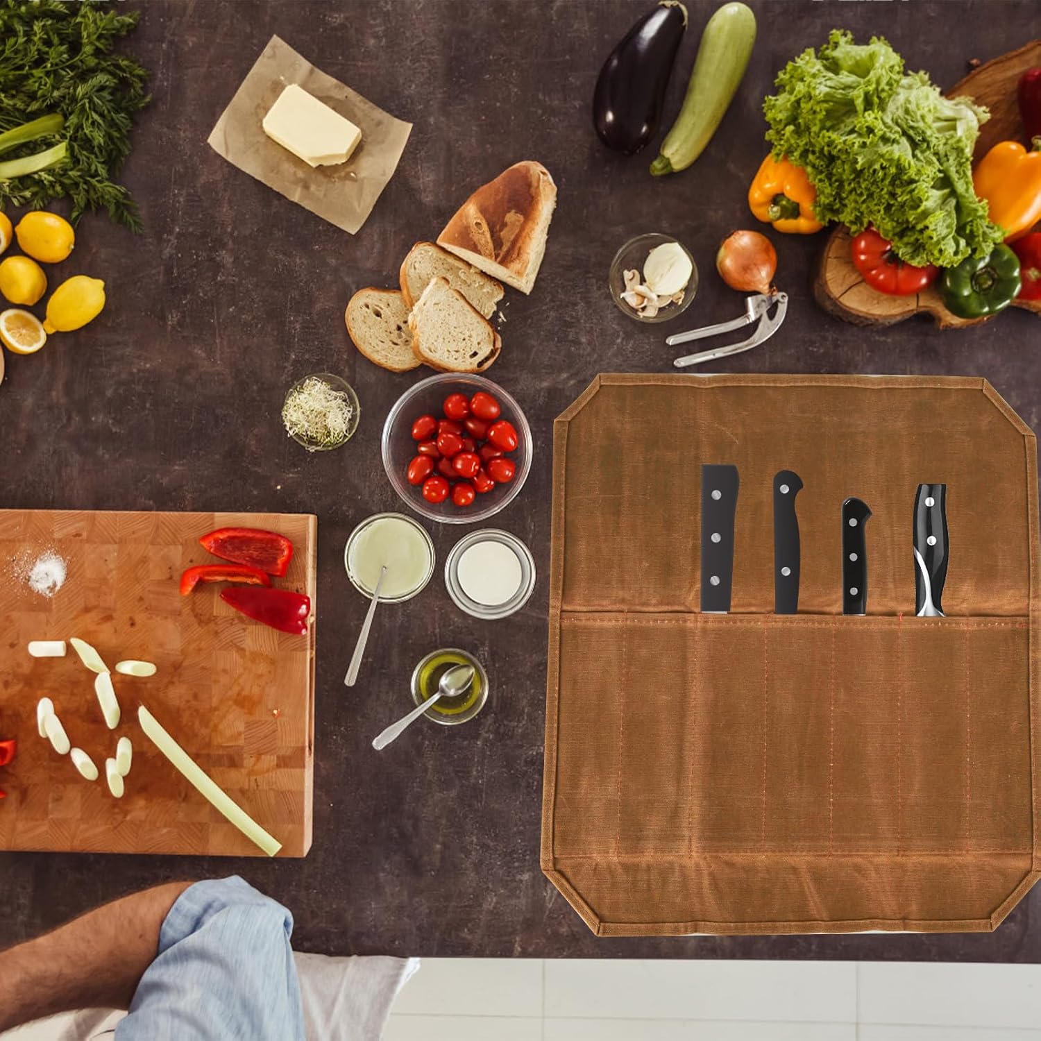 PerfectKnife Roll Case for 7 Knives and More