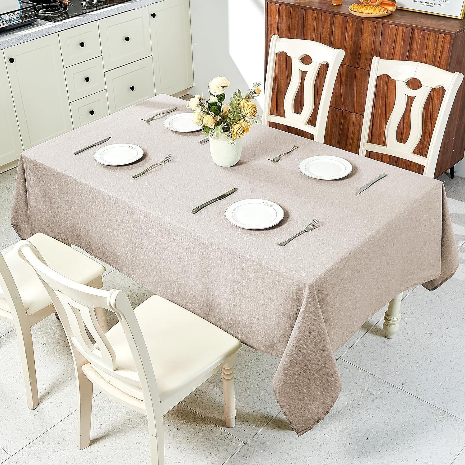 Textured Linen Tablecloth