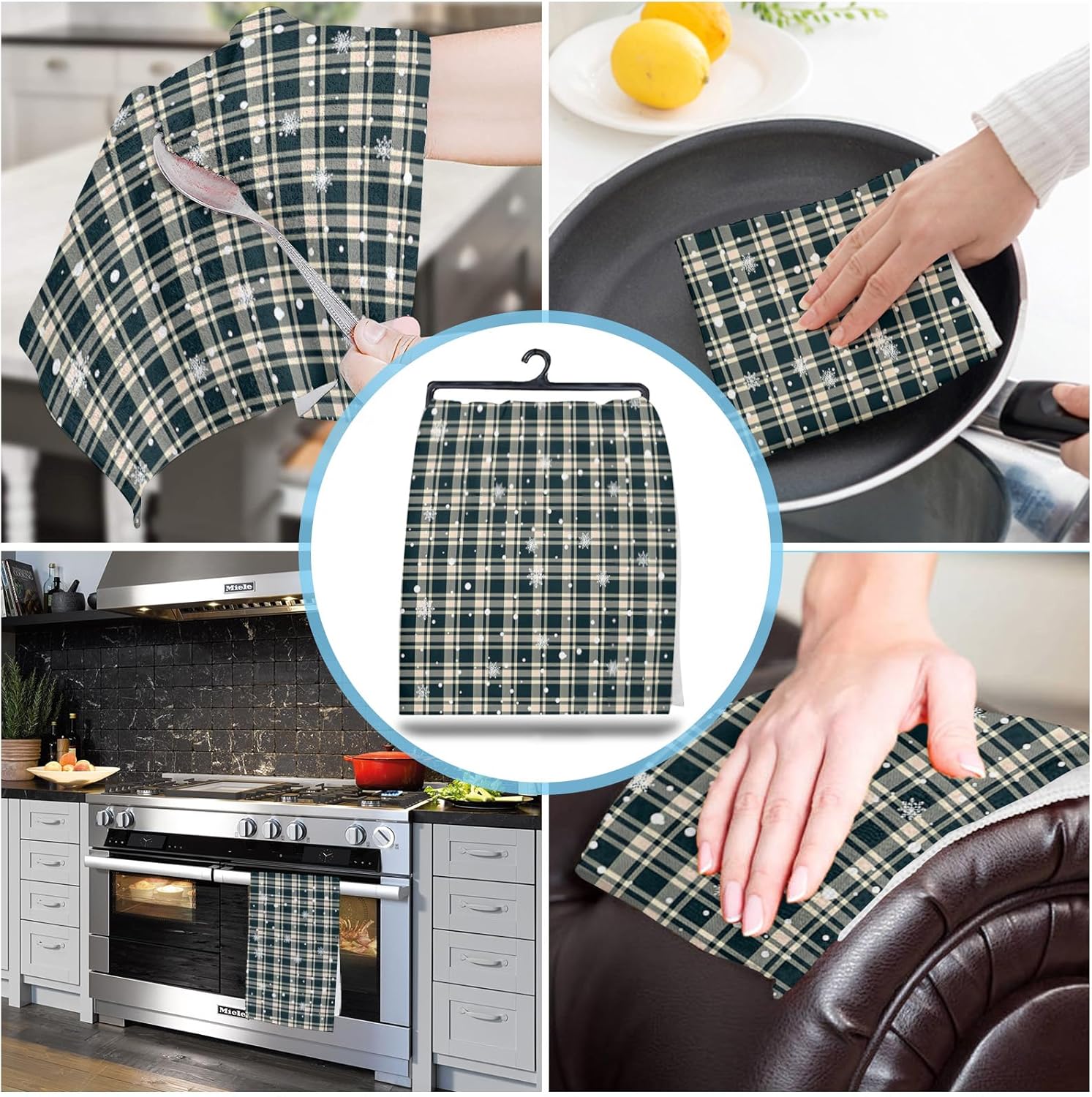 ZOE GARDEN Christmas Snowflake Kitchen Towels