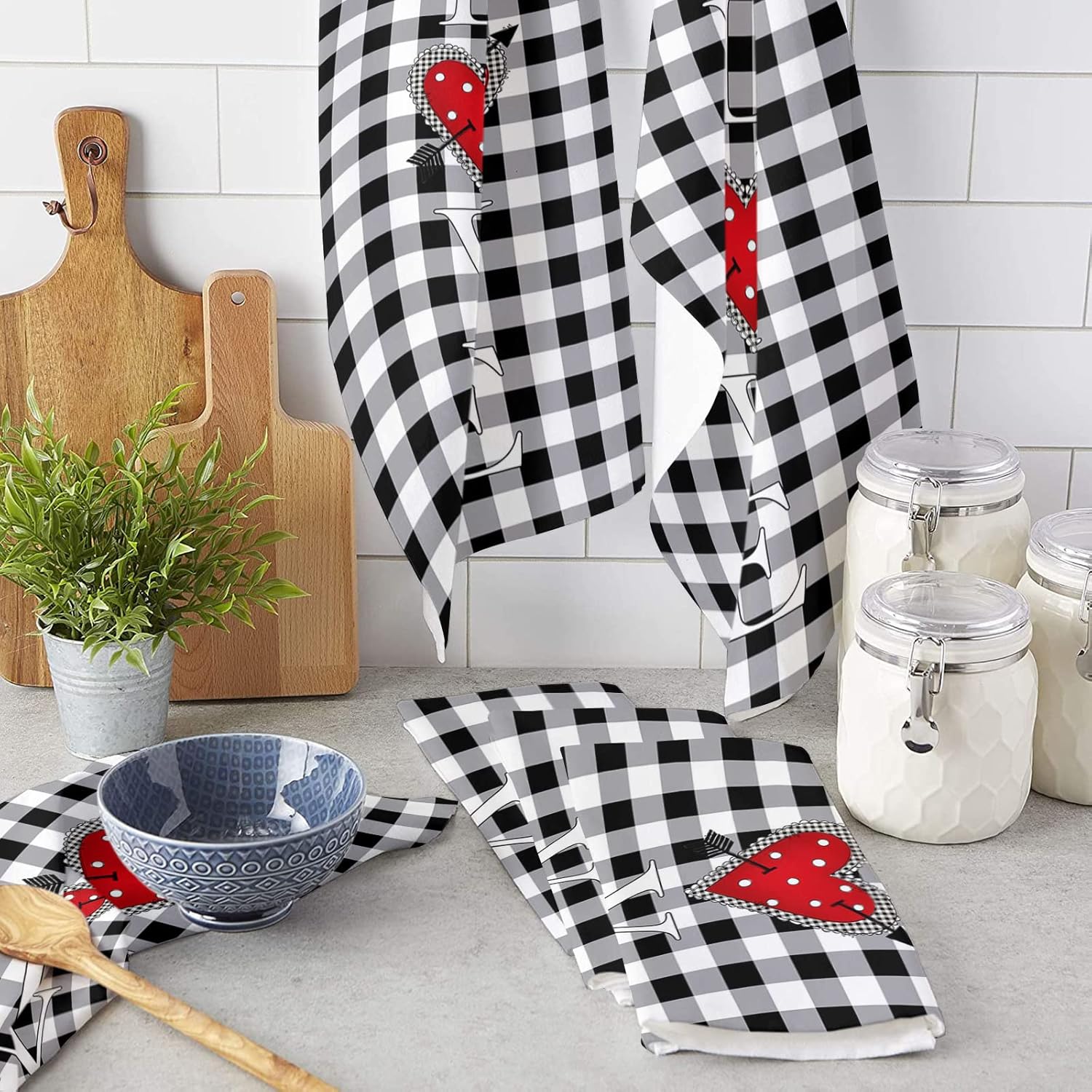 Saint Valentines Day Kitchen Towels