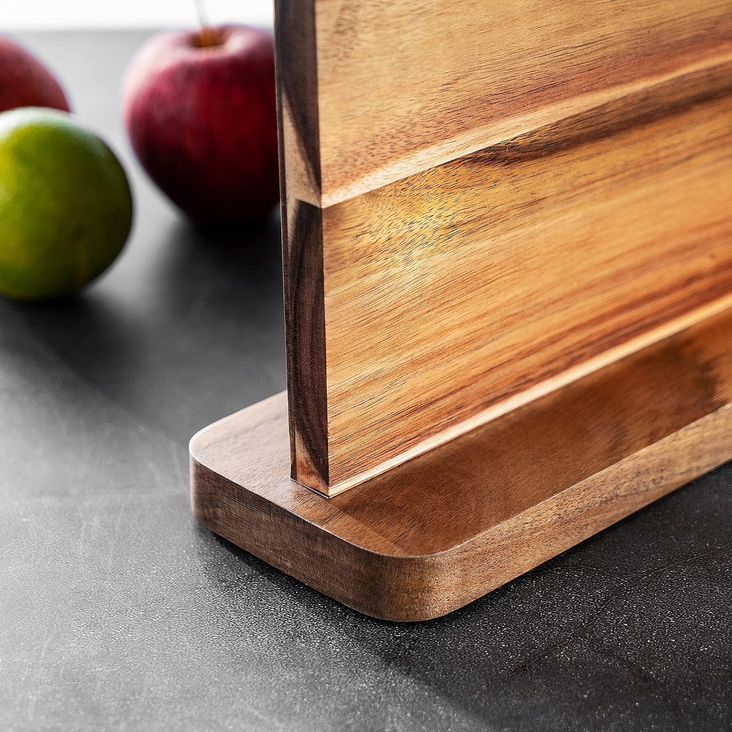 Magnetic Acacia Knife Block