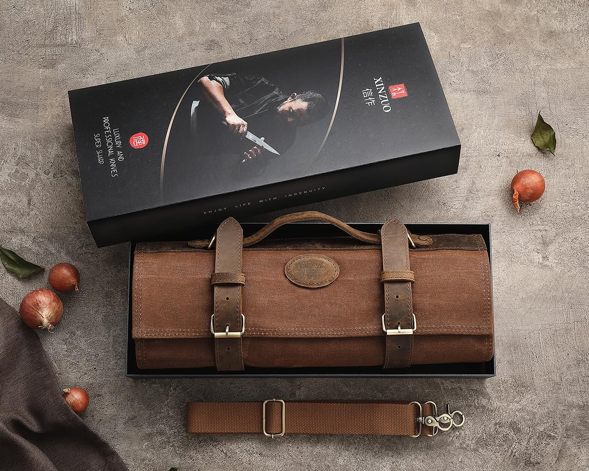 Premium Chef Knife Roll Bag - Durable Stylish by XINZUO