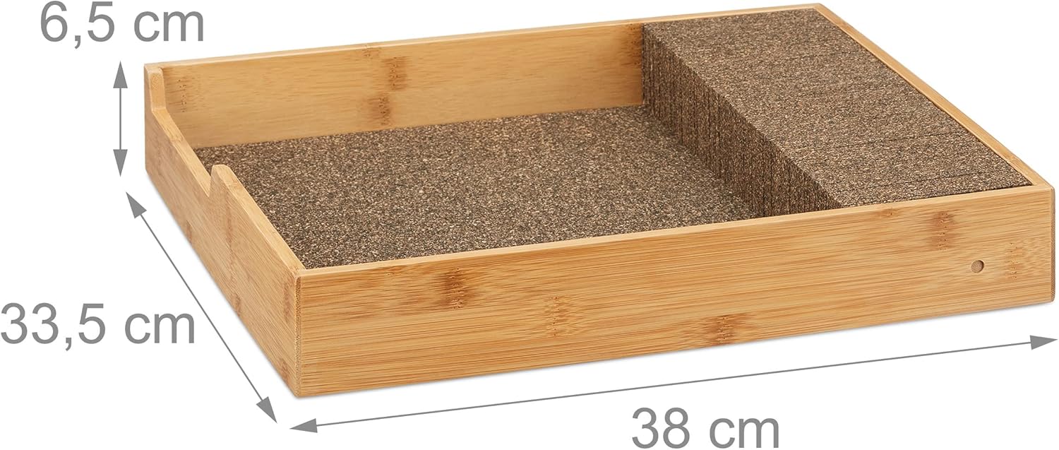 RelaxDays Natural Bamboo Block Organizer