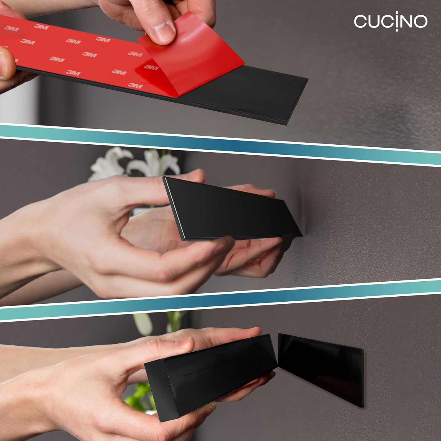 CUCINO Magnetic Knife Holder Wall Mount No Drilling Required