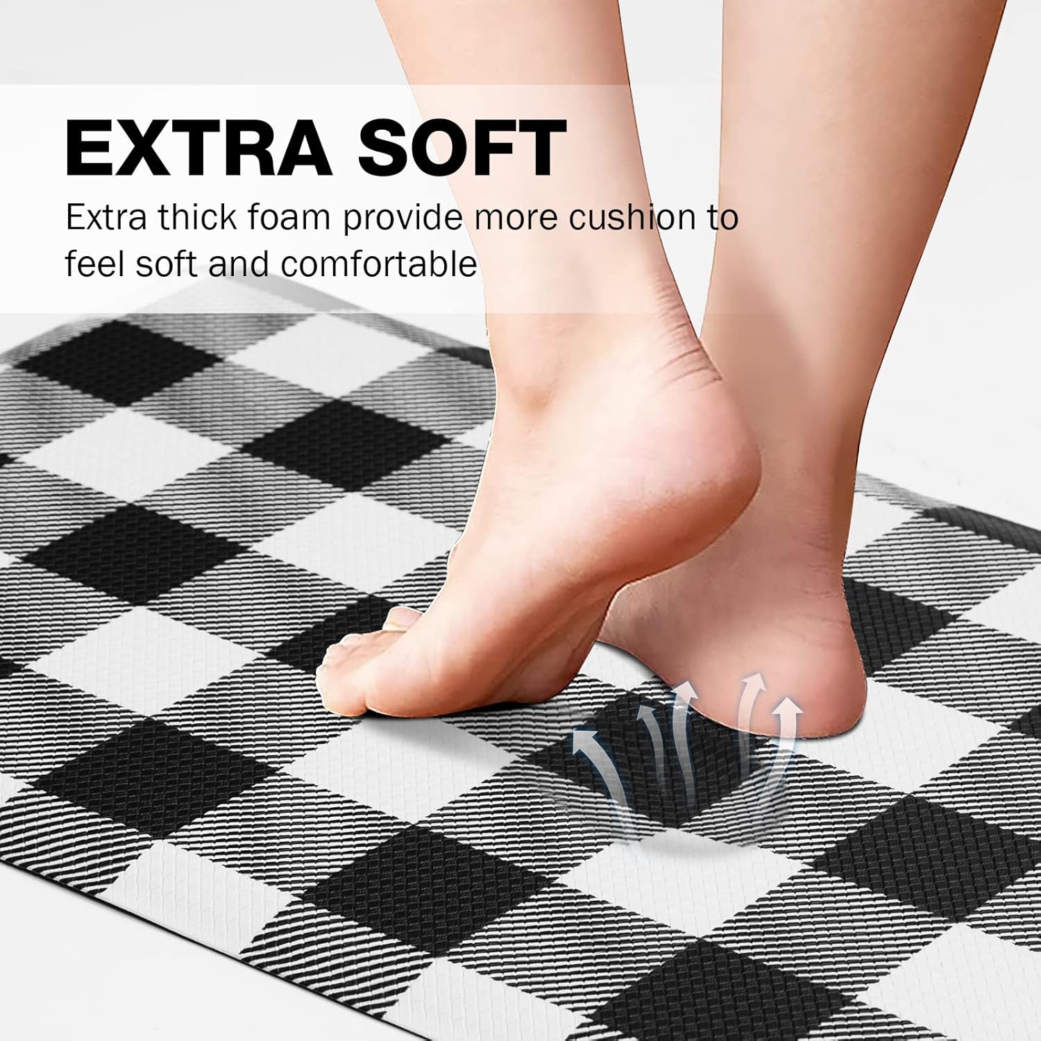 Anti-Fatigue Plaid Kitchen Mat