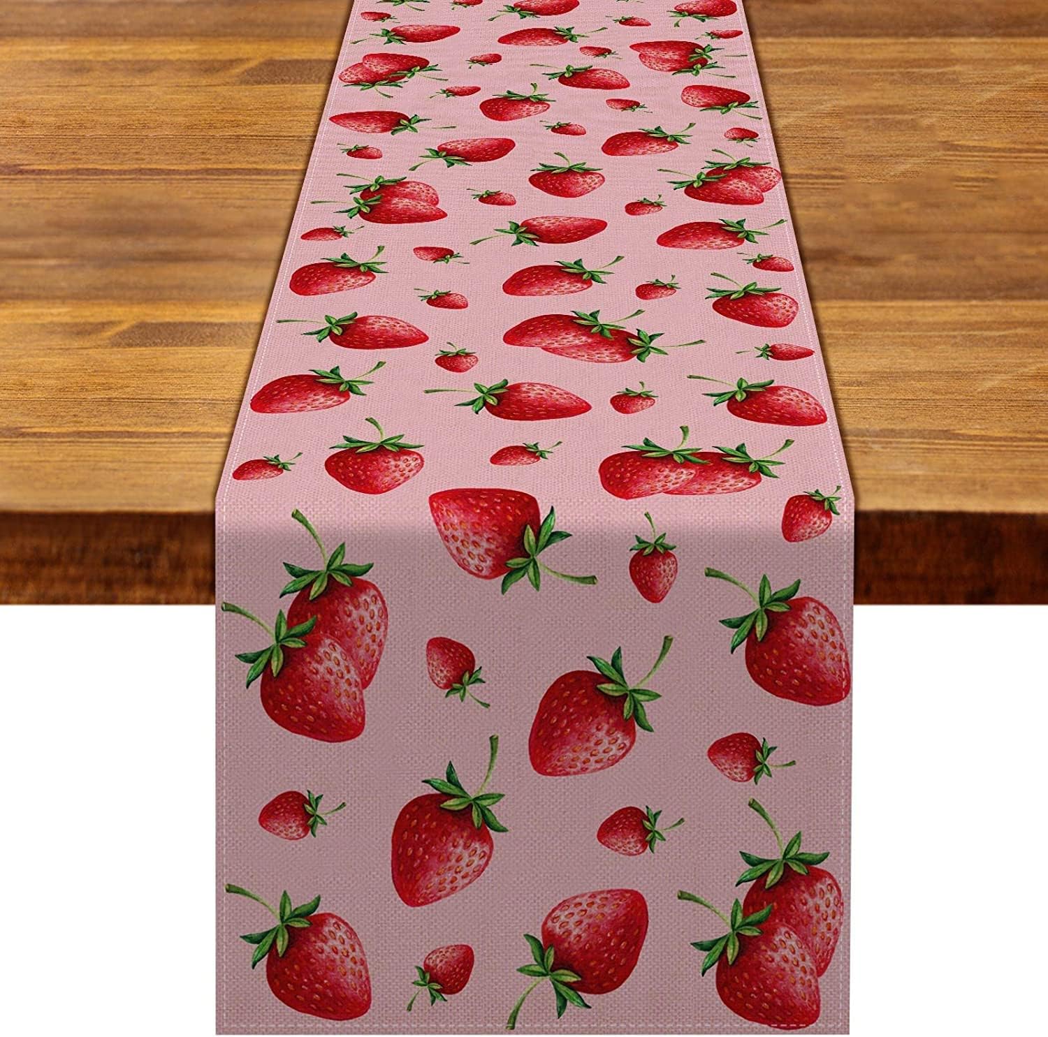 Rustic Strawberry Table Runner for Gatherings
