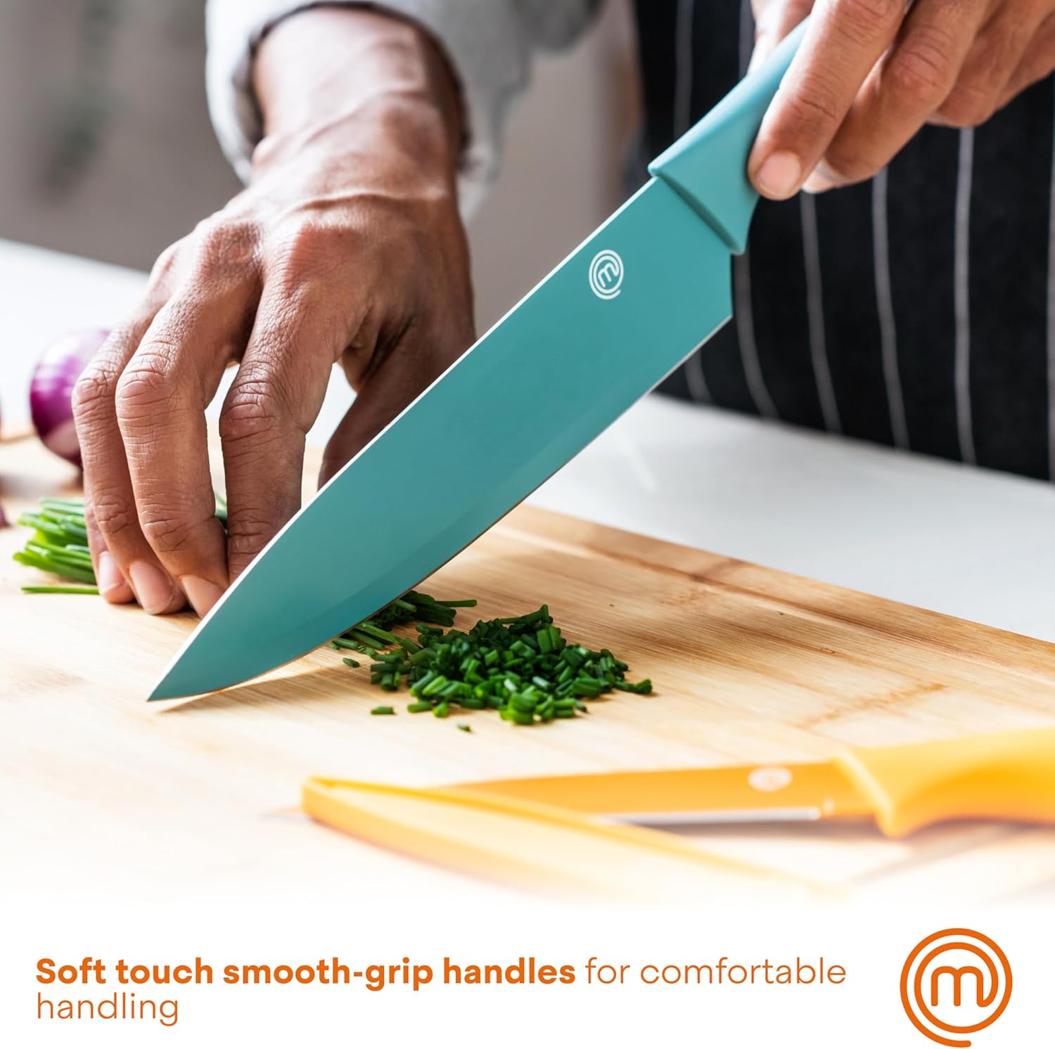 MasterChef Knife Block Set of 6 Professional Kitchen Knives