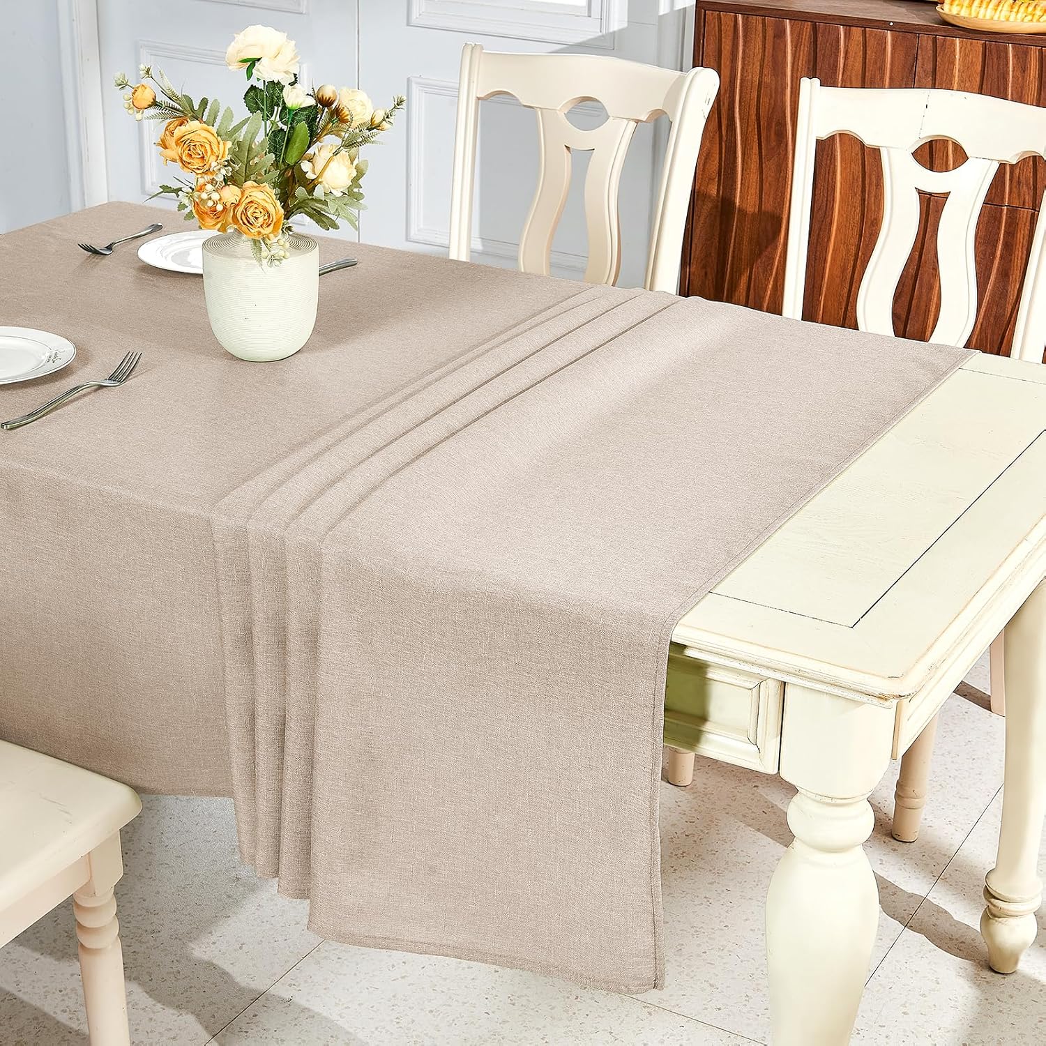 Textured Linen Tablecloth