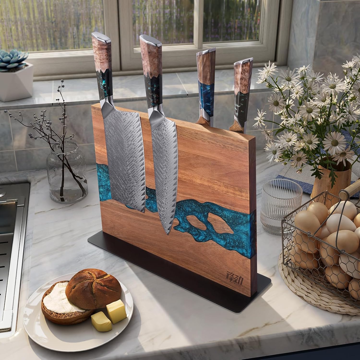 FINDKING Magnetic Knife Block Durable space-saving