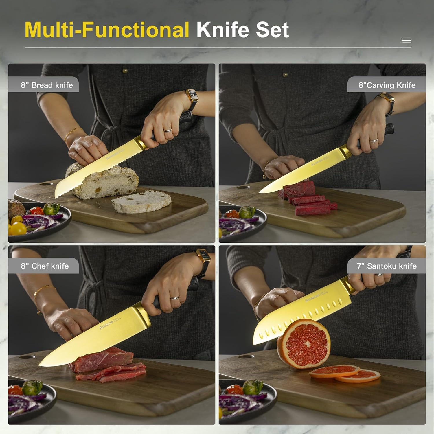 German stainless steel knife set