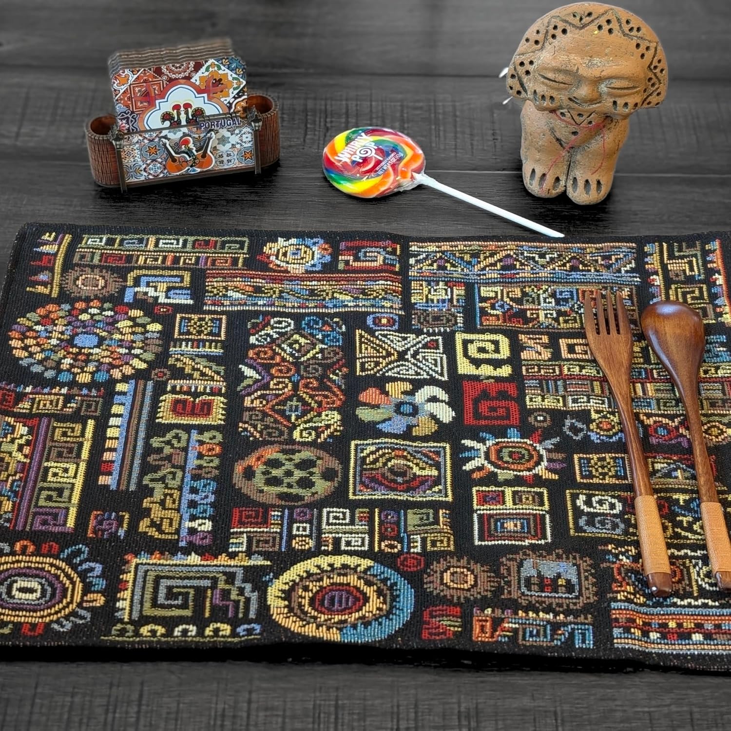 DaDa Bedding Bohemian Ethnic Placemats Set of 4