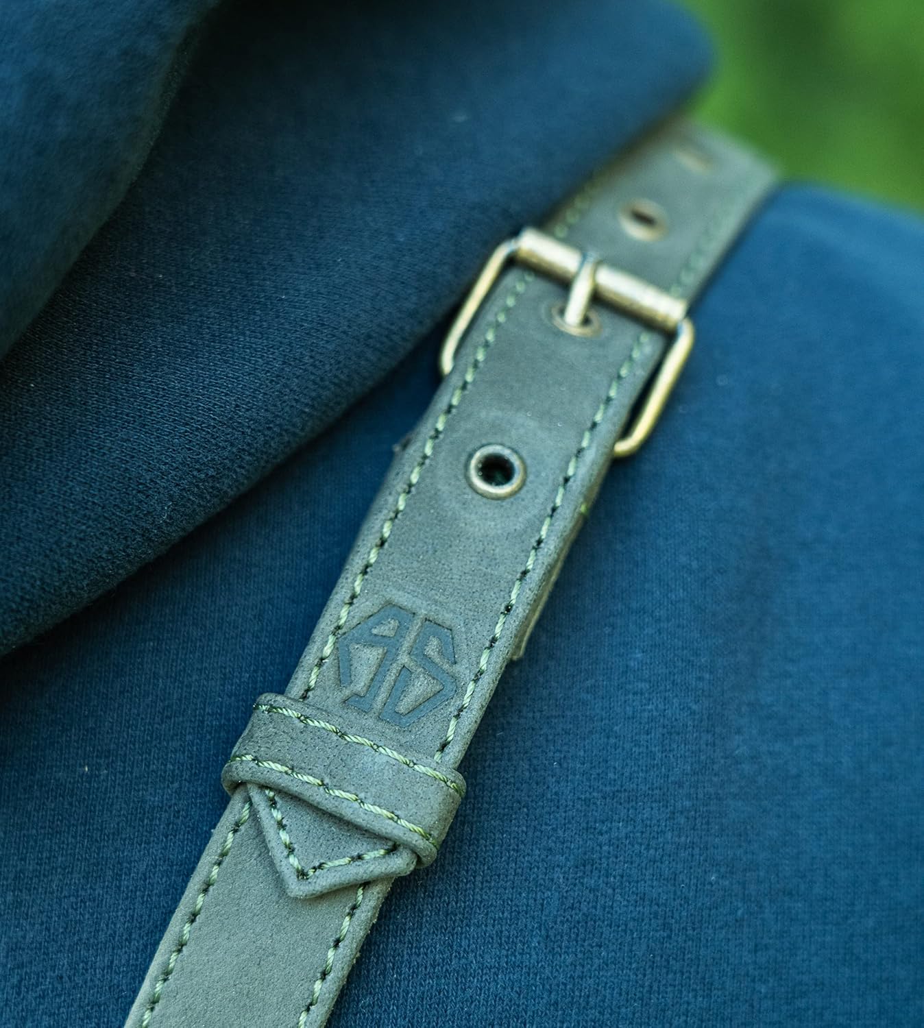 High-Quality Leather Knife Roll Bag for Chefs Olive-Green