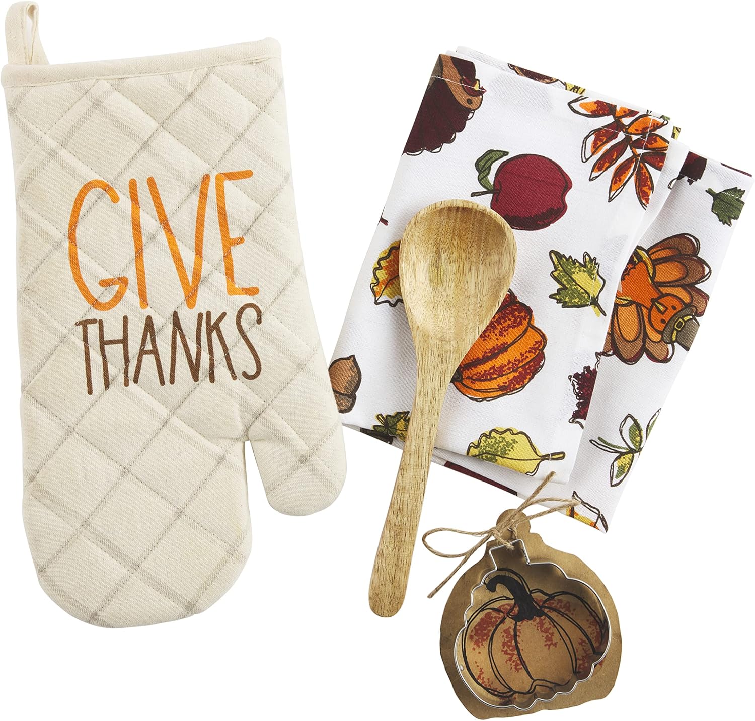 Happy Thanksgiving Oven Mitt Towel Set Gives Thanks