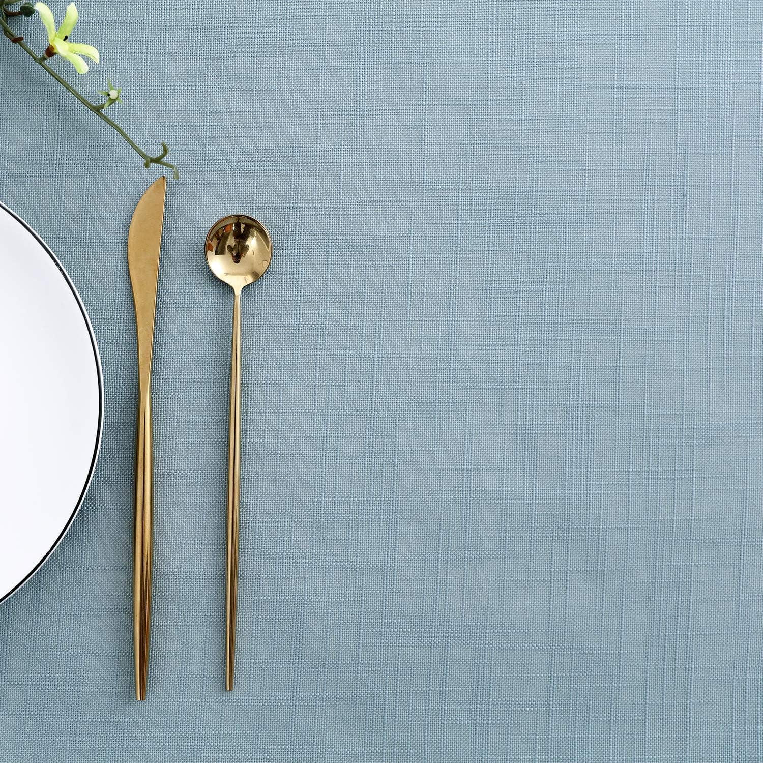 Maxmill Lux Faux Linen Tablecloth for Dining