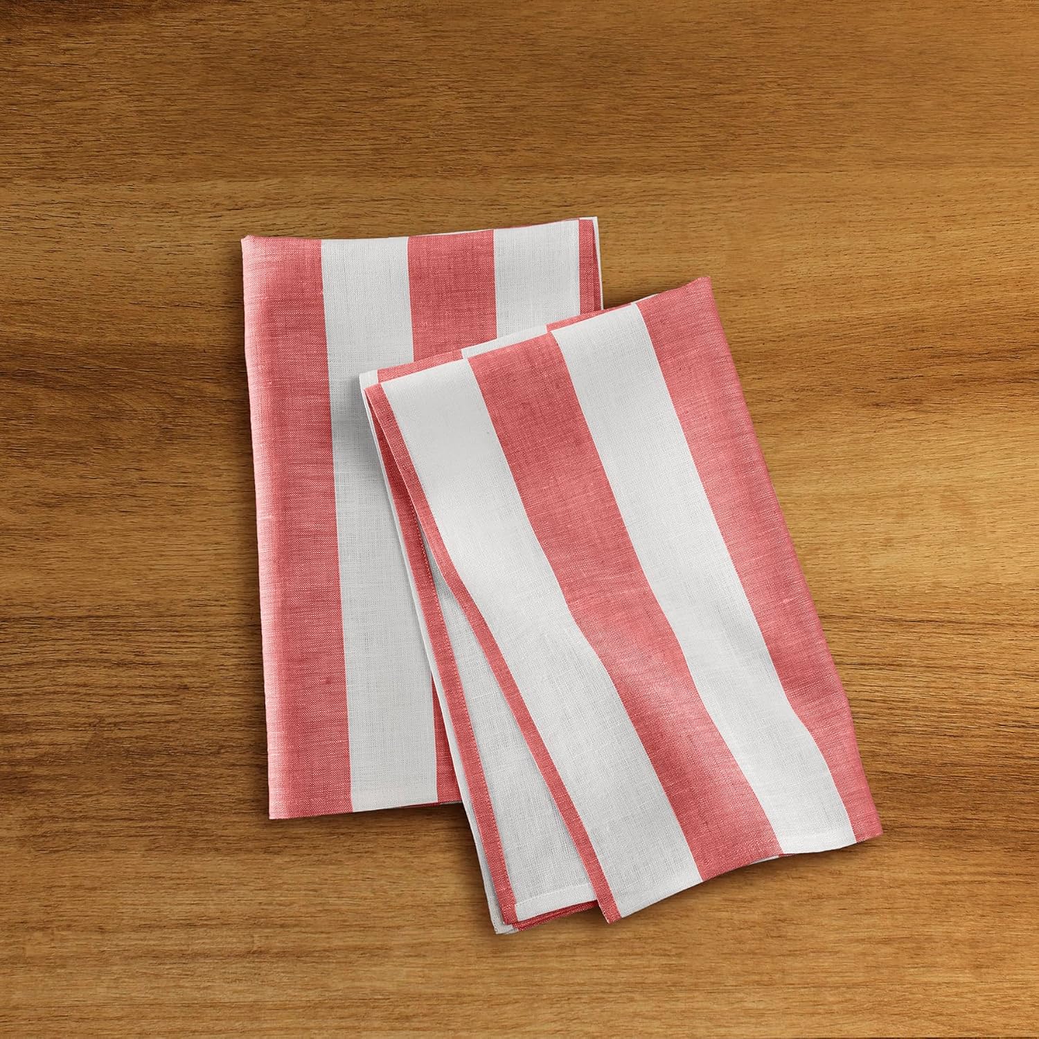 Solino Handcrafted Kitchen Towels Set of 2 Cabana Stripe 17x26 Inch
