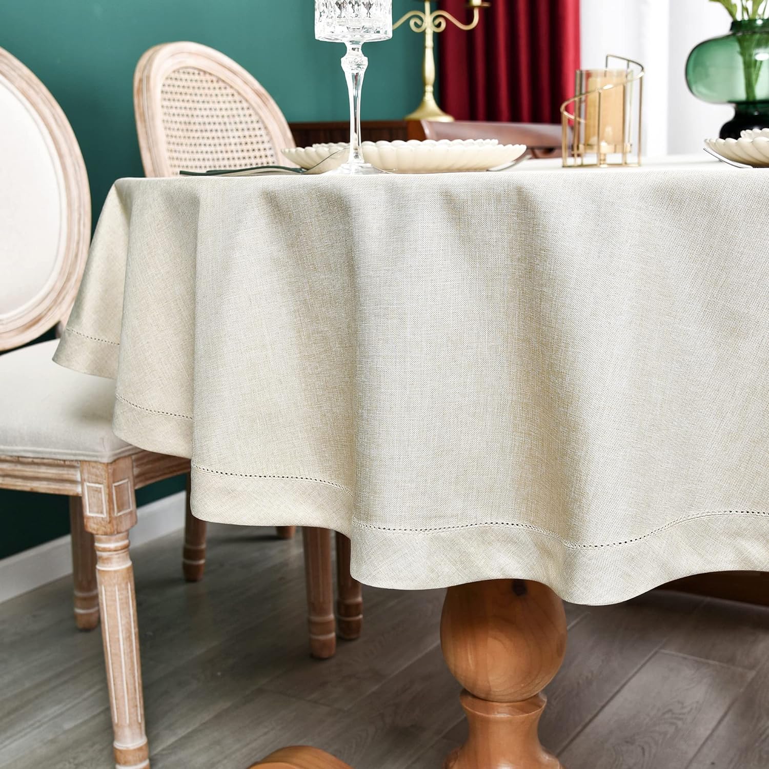 NEWISHER Farmhouse Oval Tablecloth