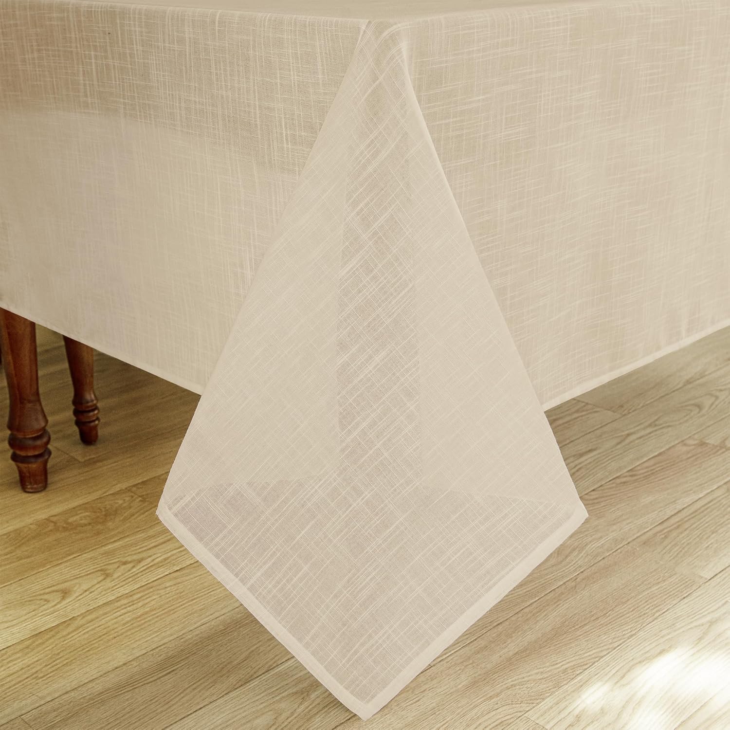 Natural Linen 60x120inch Tablecloth Sturdy Elegant LinenANO-6120