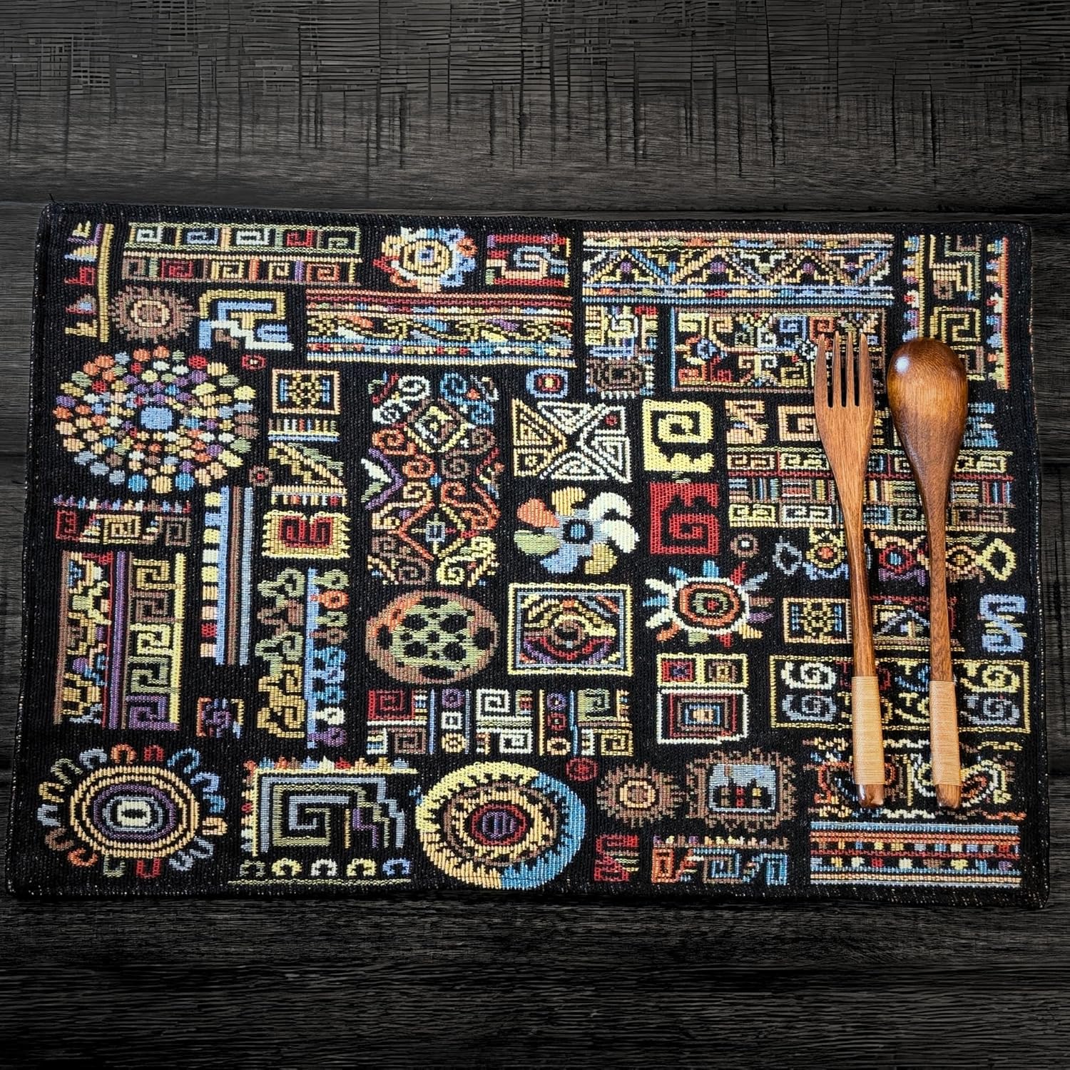 DaDa Bedding Bohemian Ethnic Placemats Set of 4