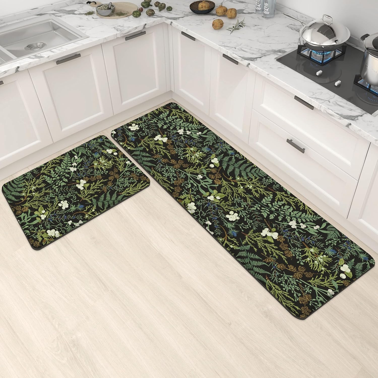 2-Piece Kitchen Rugs Set