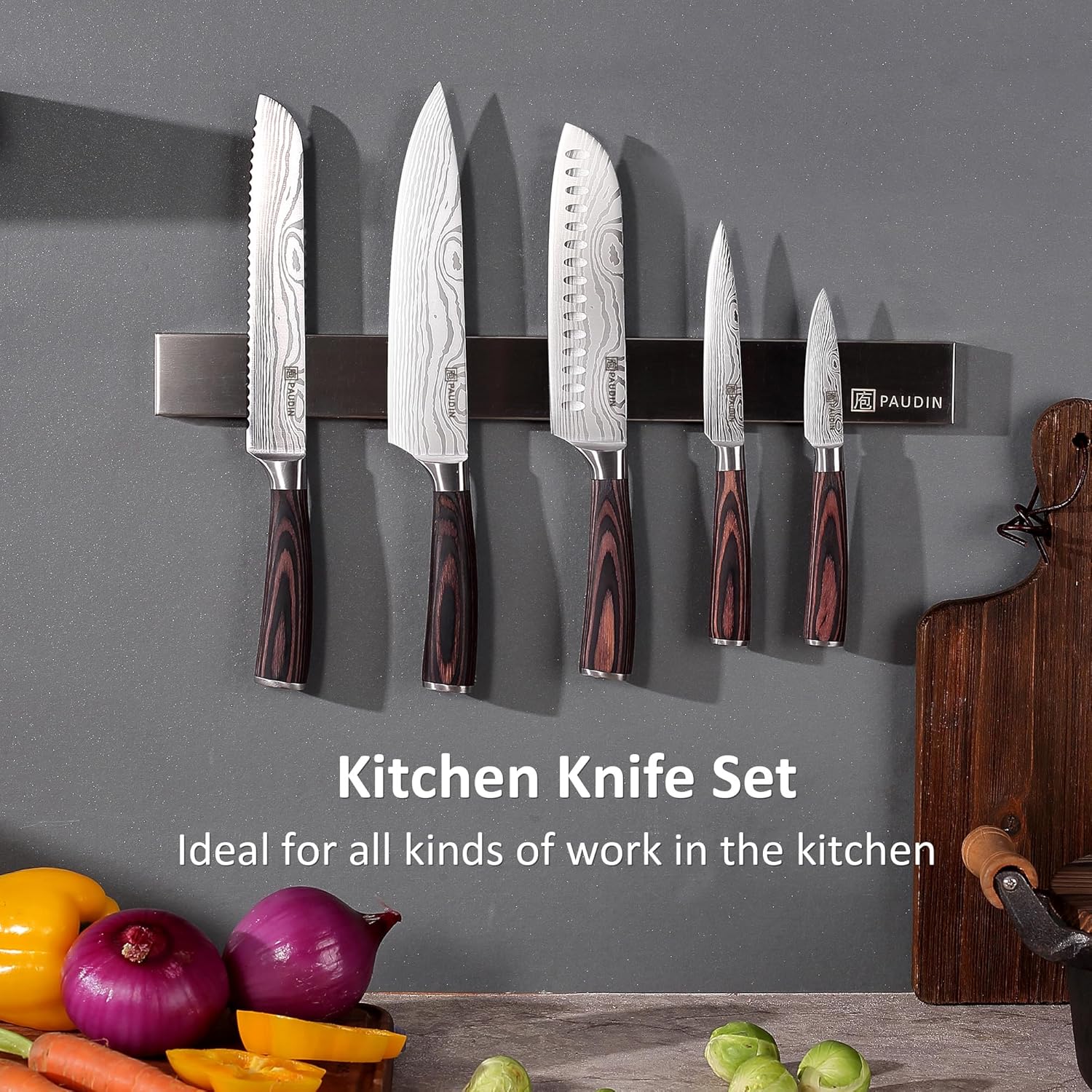 High-Quality Kitchen Knife Block Set 14-Piece German Stainless Steel Kitchen Gadgets