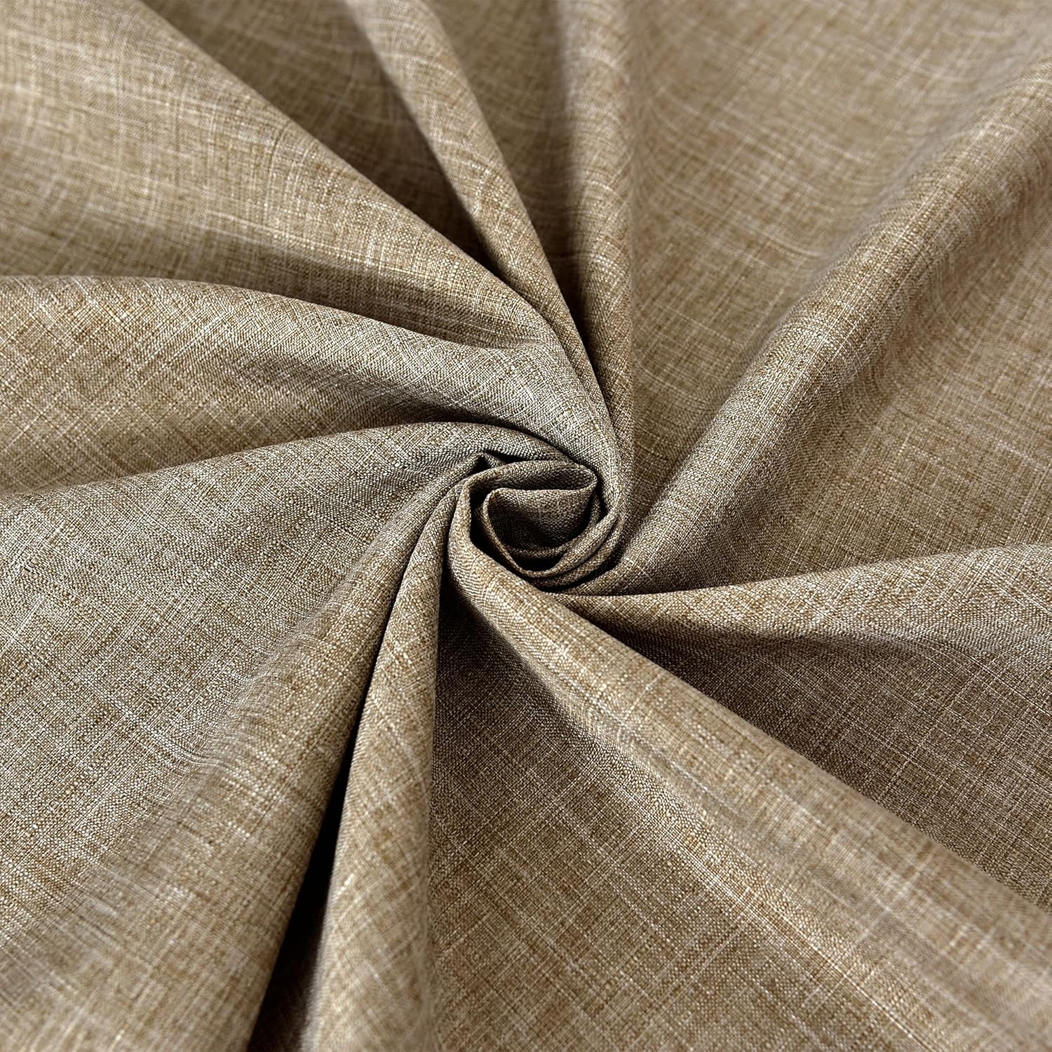 Fitable Faux Linen Table Clothes 60x84 Inch - 2 Pack Khaki Tablecloths