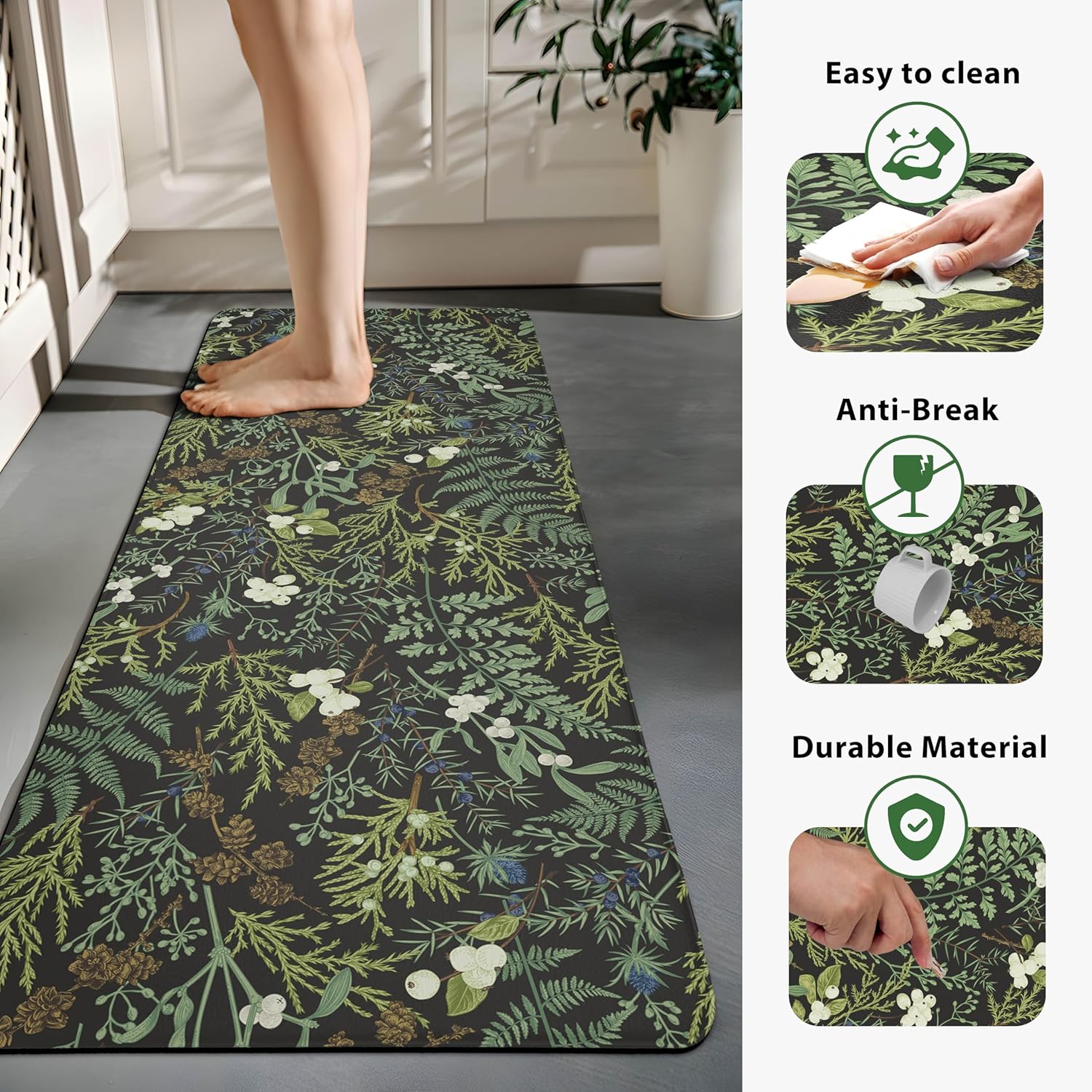 2-Piece Kitchen Rugs Set