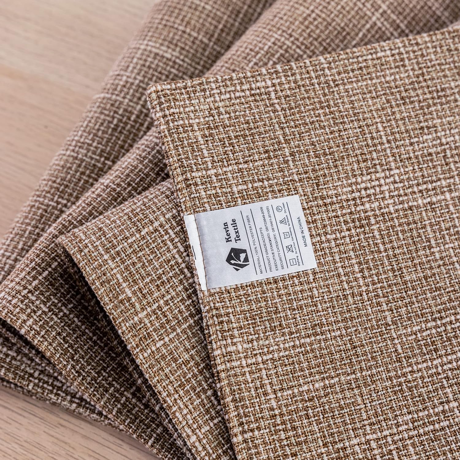 Kevin Textile Set of 4 Heat-Resistant Placemats Natural Linen 13x19