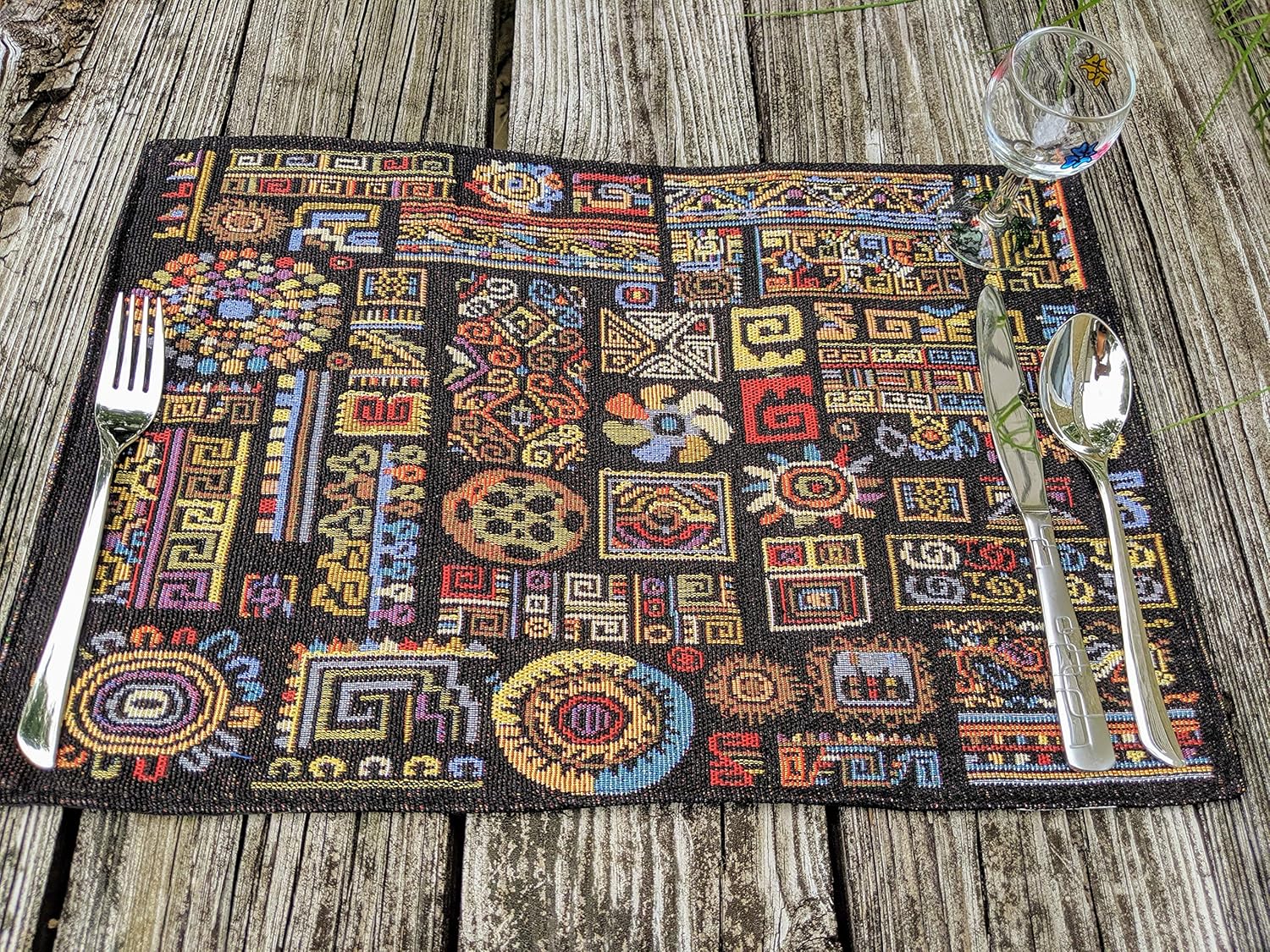 DaDa Bedding Bohemian Ethnic Placemats Set of 4