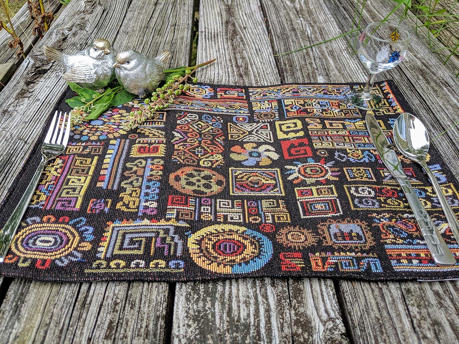 DaDa Bedding Bohemian Ethnic Placemats Set of 4